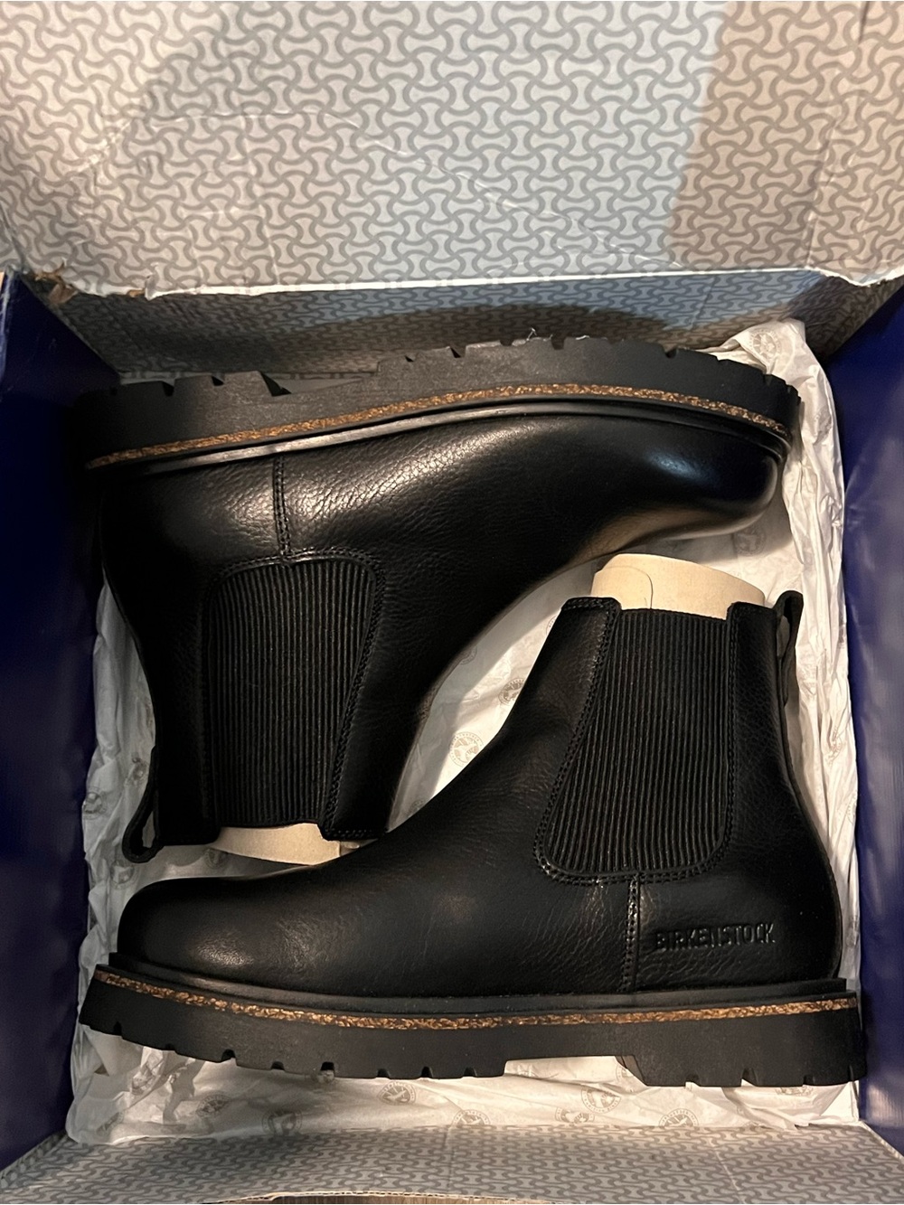 Birkenstock Women’s Highwood Chealsea Boots Slip on Black Leather W7/M5
